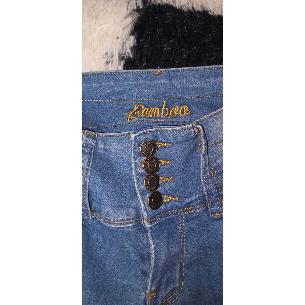 Bamboo Jeans Size 1 High Rise Flare Leg Medium Wash Denim - Picture 3 of 7